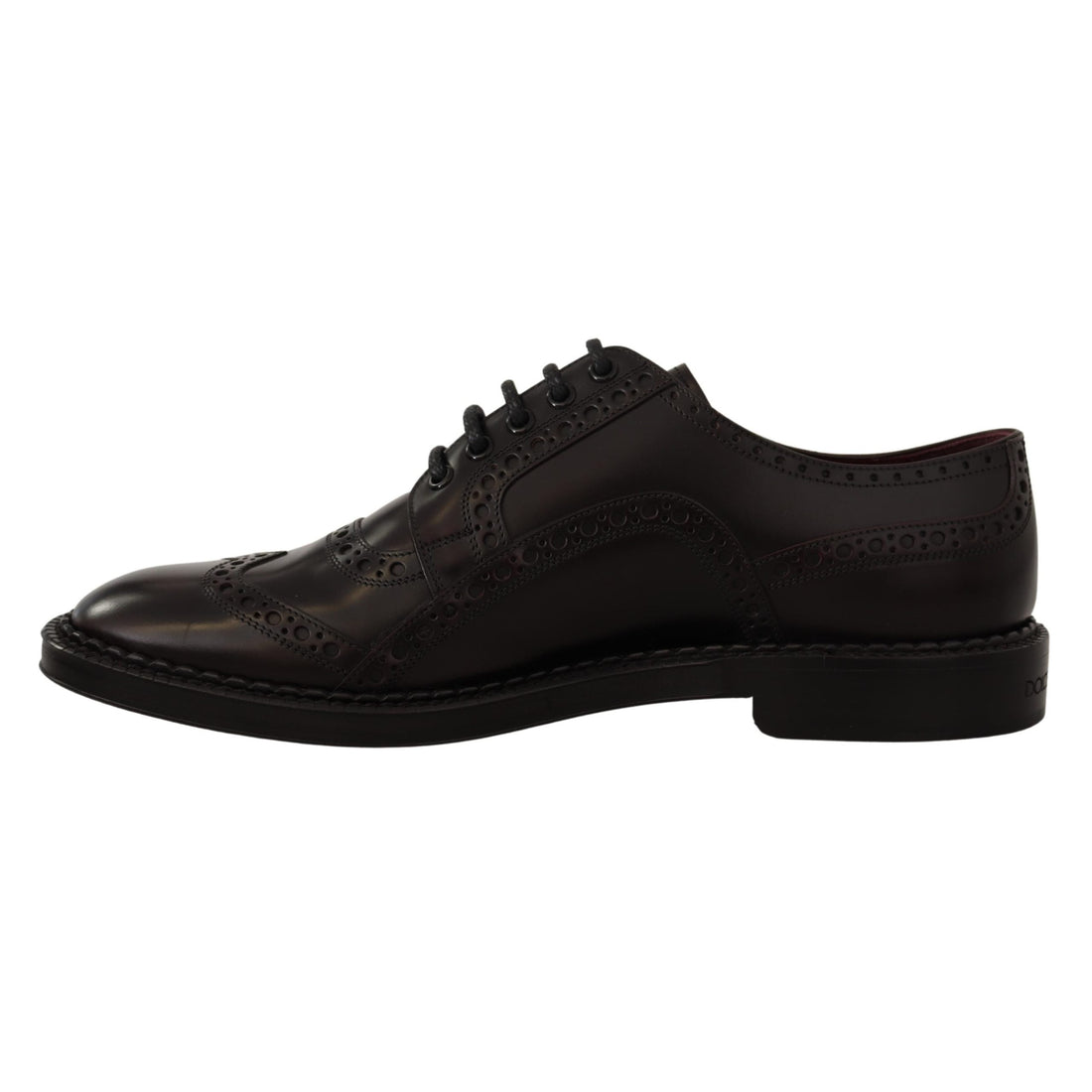 Dolce & Gabbana Elegant Purple Leather Derby Formal Shoes