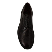 Dolce & Gabbana Elegant Purple Leather Derby Formal Shoes