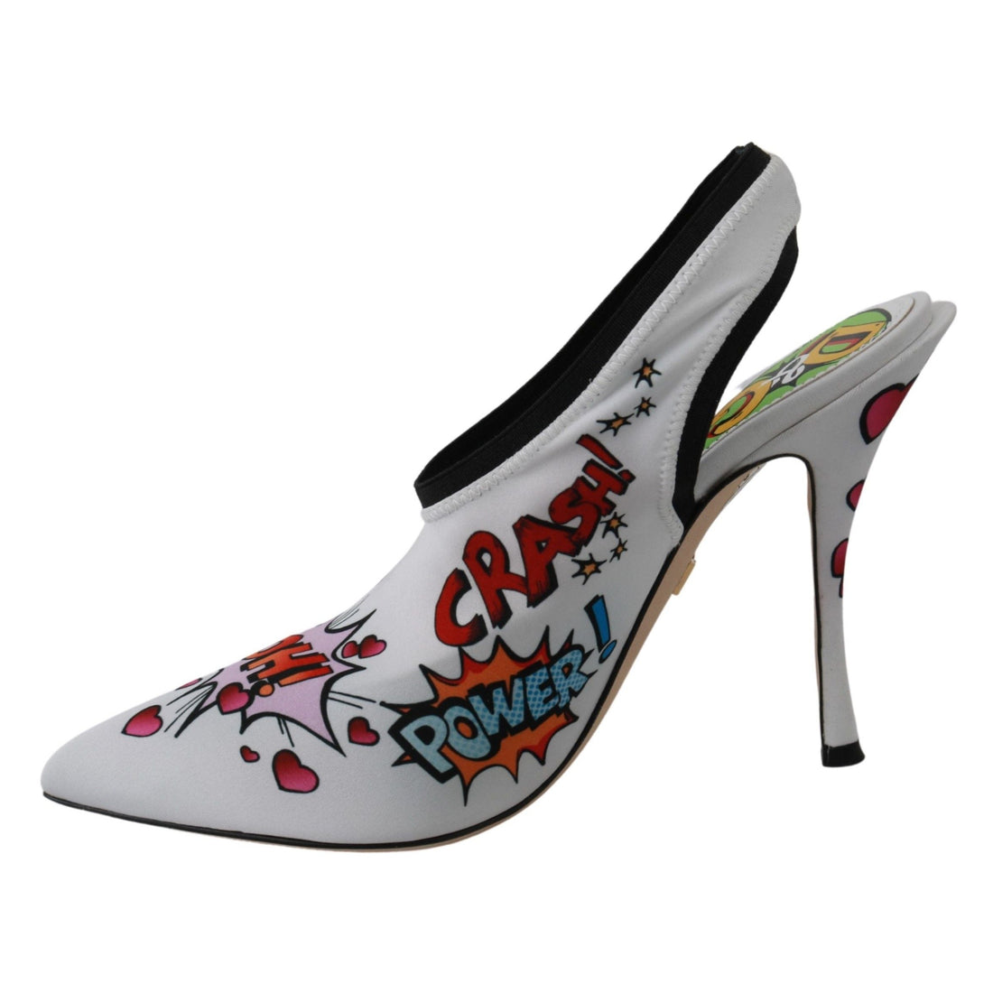 Dolce & Gabbana White WOW Neoprene Stretch Pumps Shoes