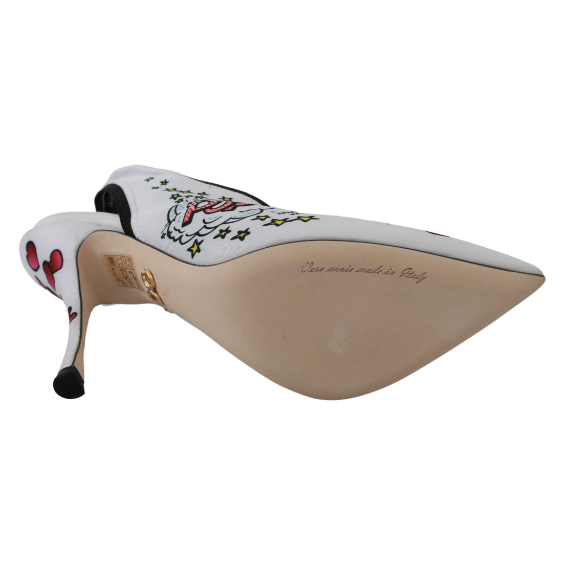 Dolce & Gabbana White WOW Neoprene Stretch Pumps Shoes