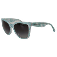 Dolce & Gabbana Elegant Blue Lace Detail Sunglasses