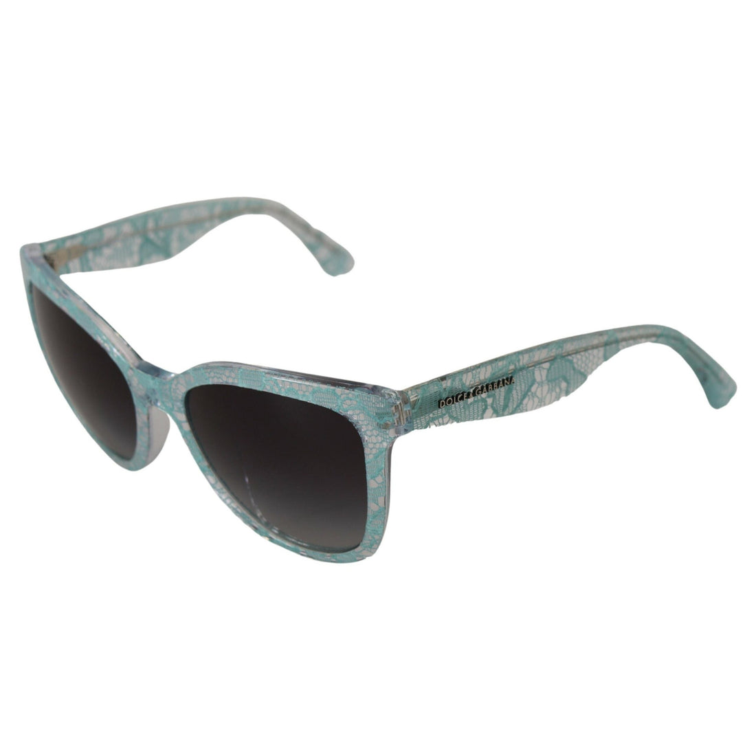 Dolce & Gabbana Elegant Blue Lace Detail Sunglasses