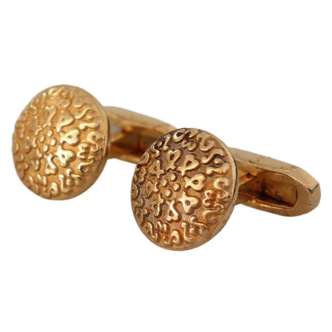 Dolce & Gabbana Elegant Gold Plated Brass Men's Cufflinks