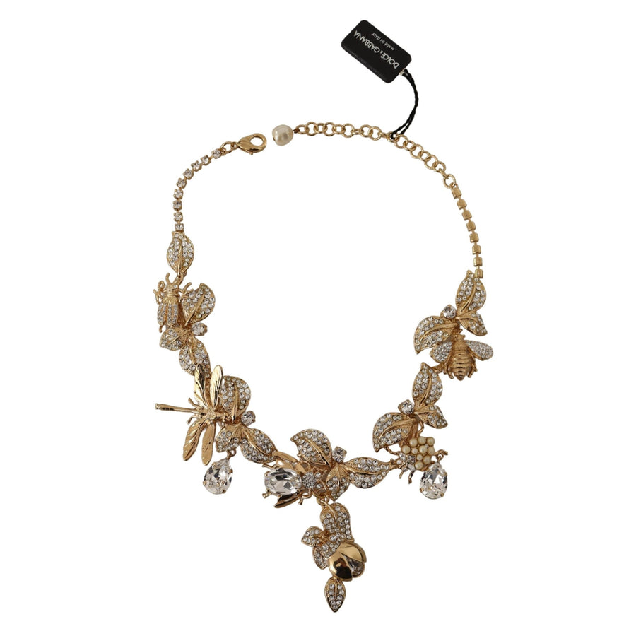 Dolce & Gabbana Elegant Sicily Floral Bug Statement Necklace