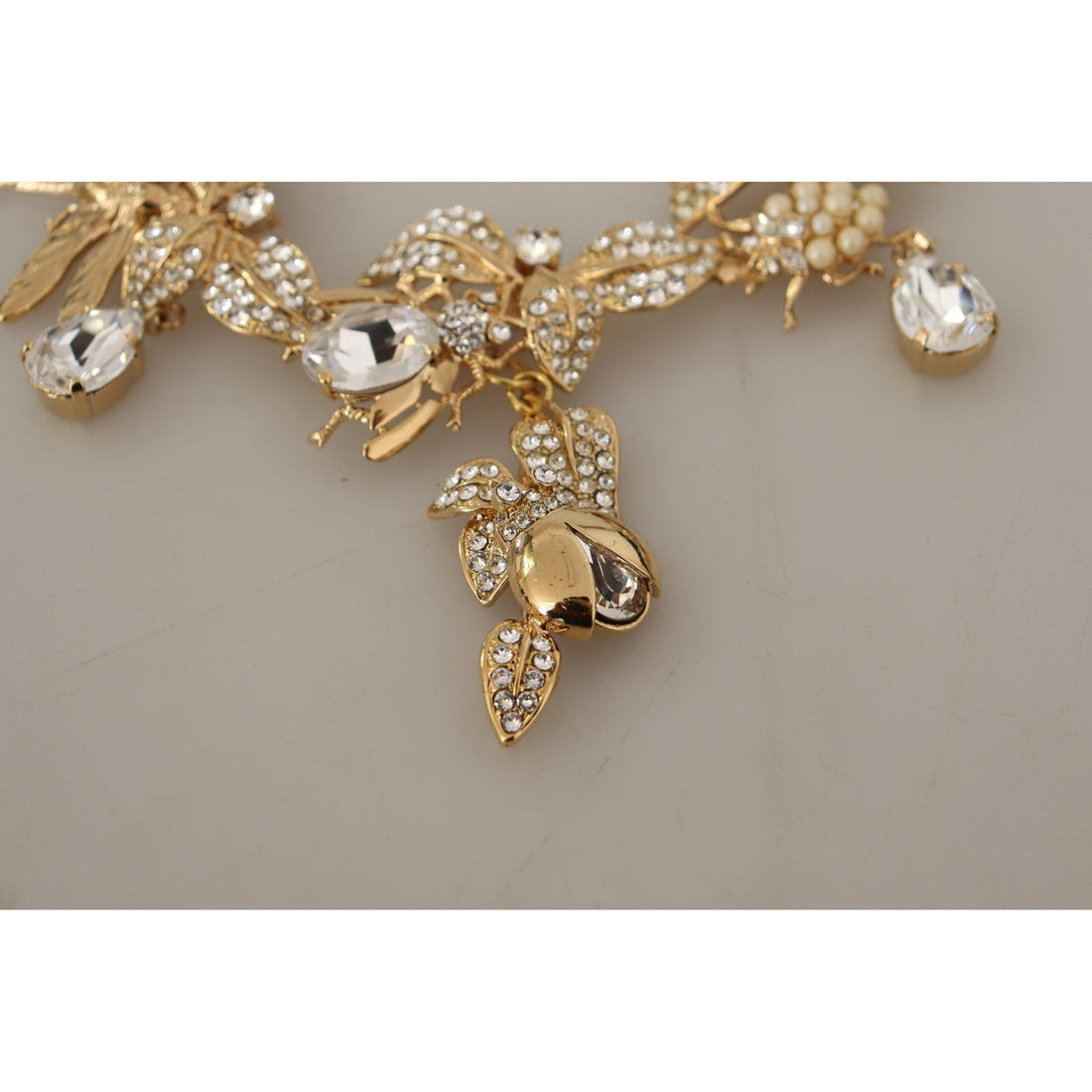 Dolce & Gabbana Elegant Sicily Floral Bug Statement Necklace