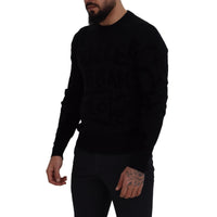 Dolce & Gabbana Elegant Black Logo Wool Sweater