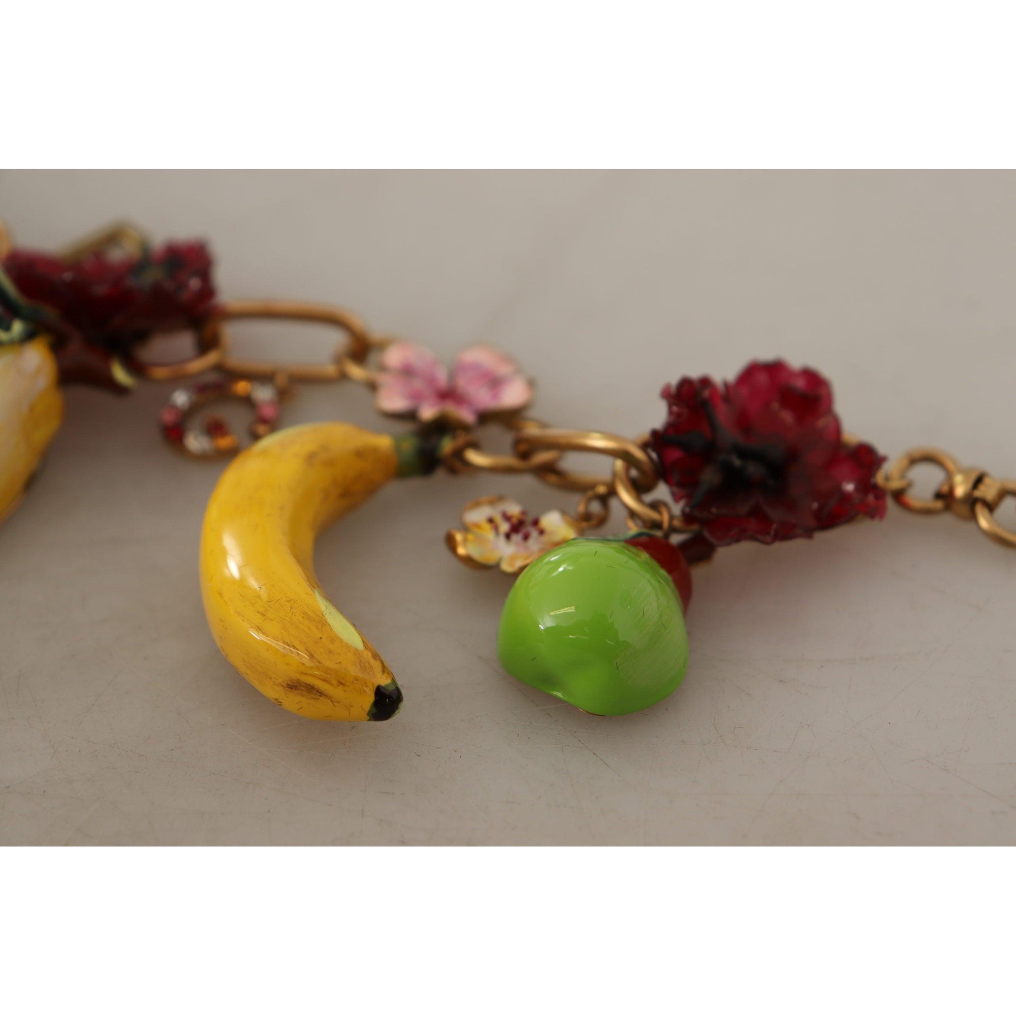 Dolce &amp; Gabbana Chic Gold Statement Sicily Fruit Necklace