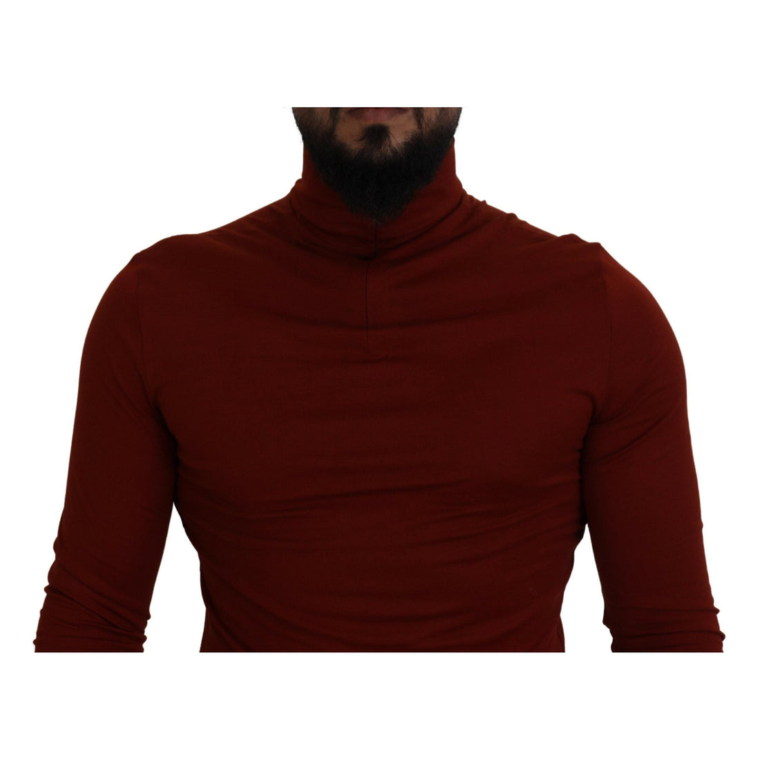 Dolce & Gabbana Elegant Maroon Collar Zip Sweater