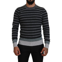 Dolce & Gabbana Elegant Striped Wool Crewneck Sweater