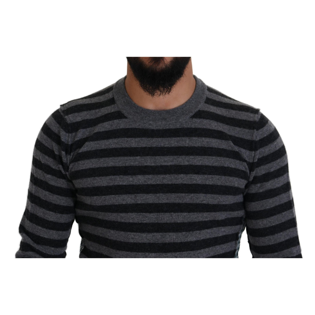 Dolce & Gabbana Elegant Striped Wool Crewneck Sweater