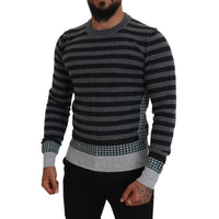 Dolce & Gabbana Elegant Striped Wool Crewneck Sweater