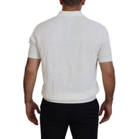 Dolce & Gabbana Ivory White Polo T-Shirt with Classic Elegance