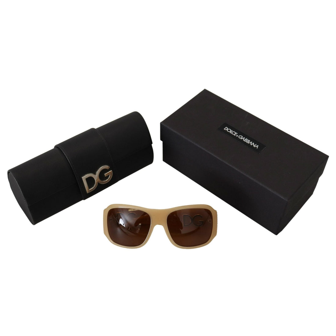 Dolce & Gabbana Elegant Cream Swarovski Sunglasses