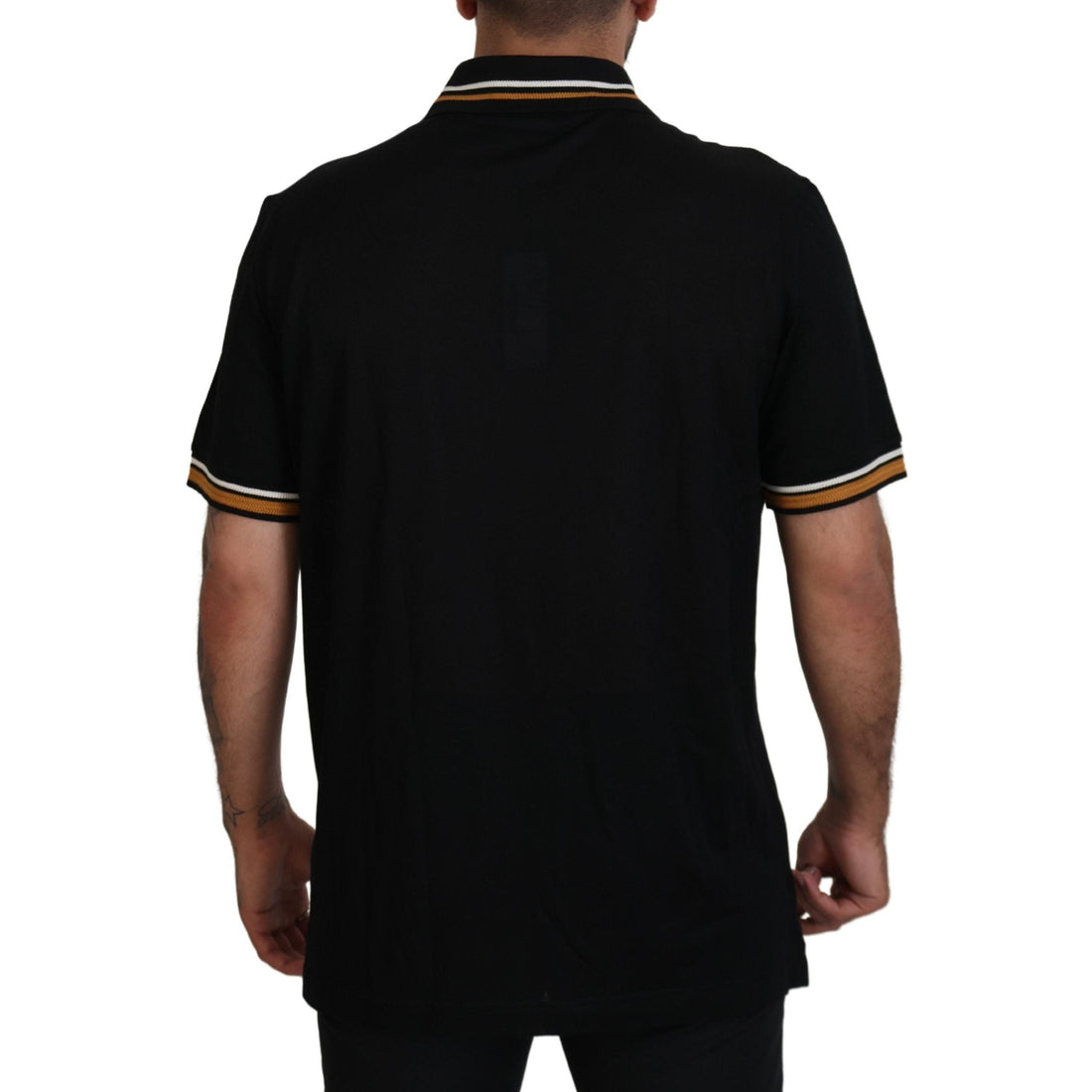 Dolce & Gabbana Elegant Black Silk Polo T-Shirt