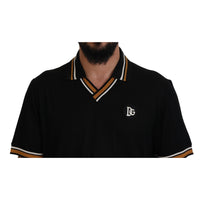 Dolce & Gabbana Elegant Black Silk Polo T-Shirt