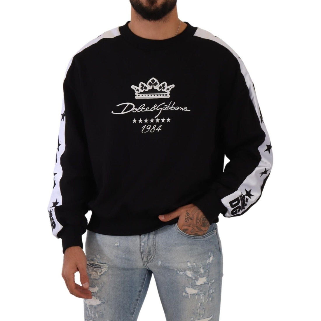 Dolce & Gabbana Elegant Crown 1984 Crewneck Sweater