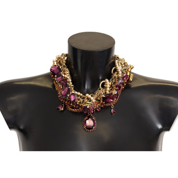 Dolce & Gabbana Sicilian Sparkle Gold-Tone Statement Necklace