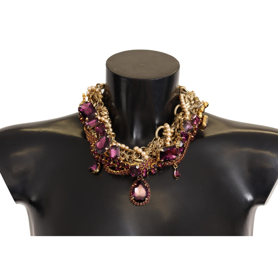 Dolce & Gabbana Sicilian Sparkle Gold-Tone Statement Necklace