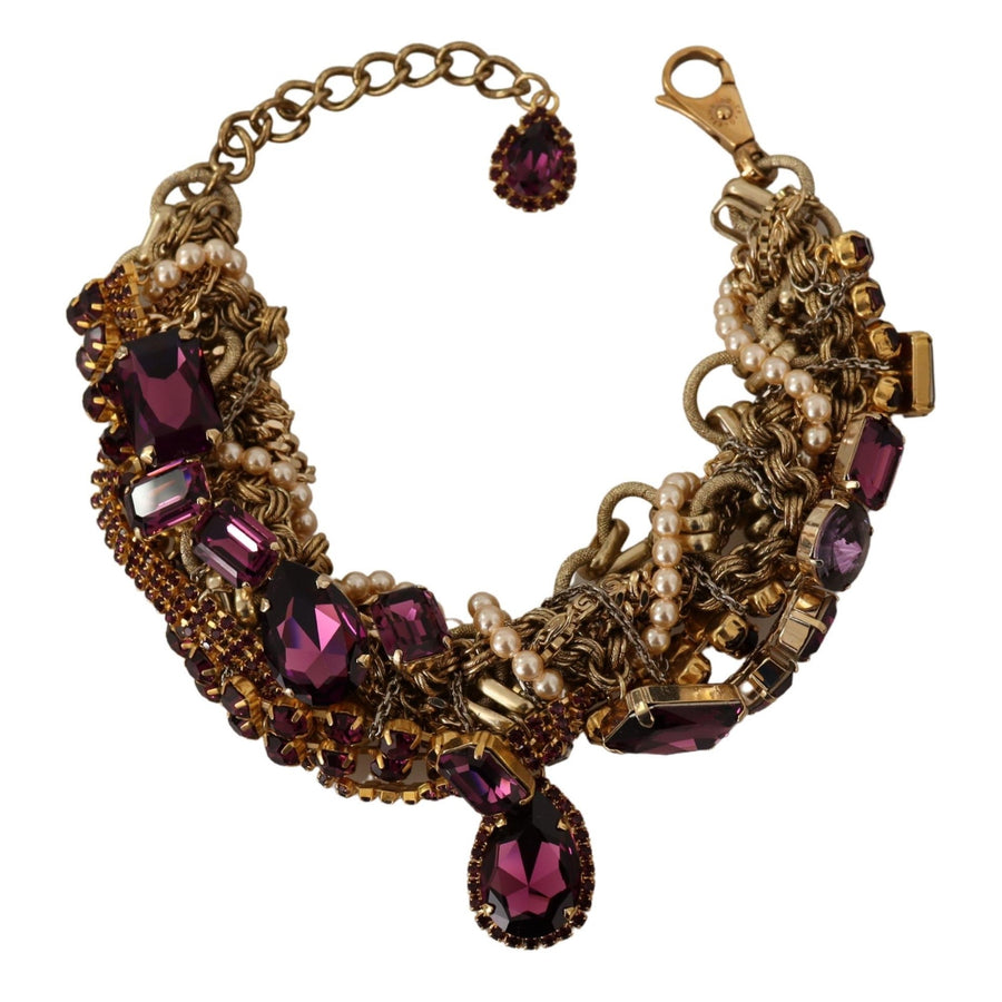 Dolce & Gabbana Sicilian Sparkle Gold-Tone Statement Necklace