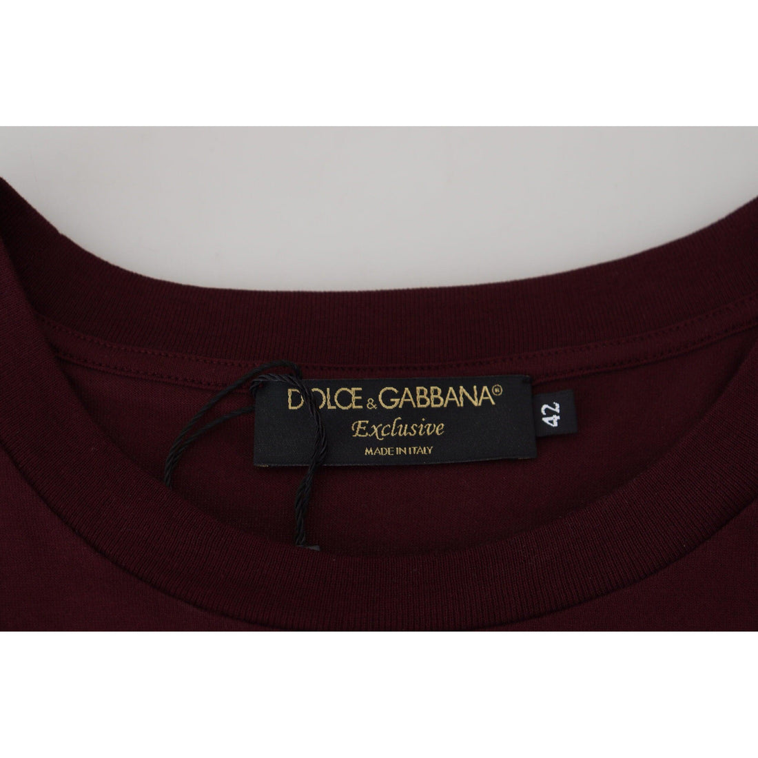 Dolce & Gabbana Elegant Maroon Crew Neck Casual Tee