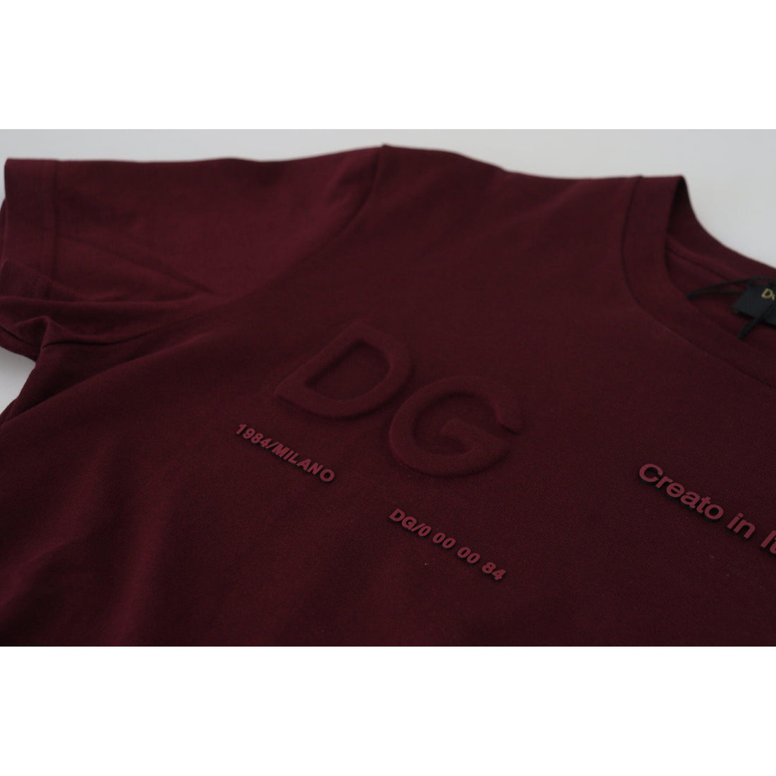 Dolce & Gabbana Elegant Maroon Crew Neck Casual Tee