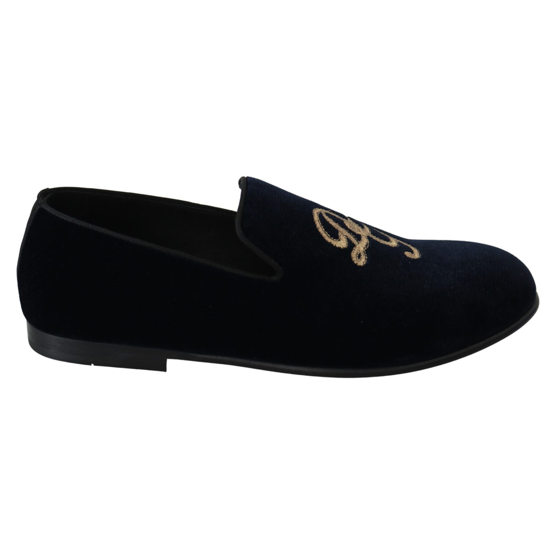 Dolce & Gabbana Elegant Blue Embroidered Loafers