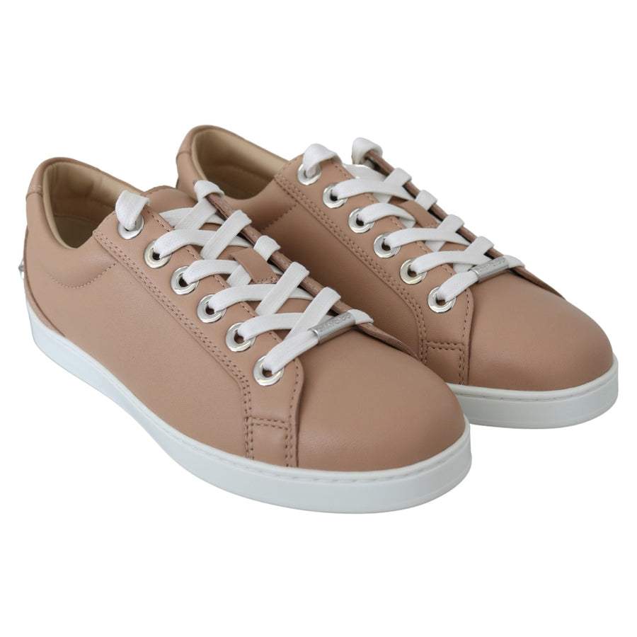 Jimmy Choo Powder Pink Nappa Leather Sneakers