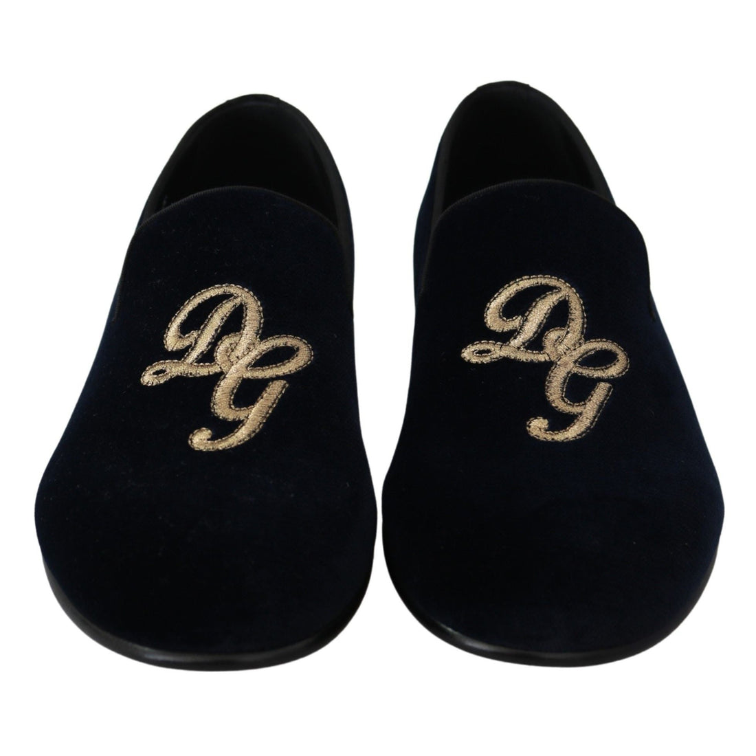 Dolce & Gabbana Elegant Blue Embroidered Loafers