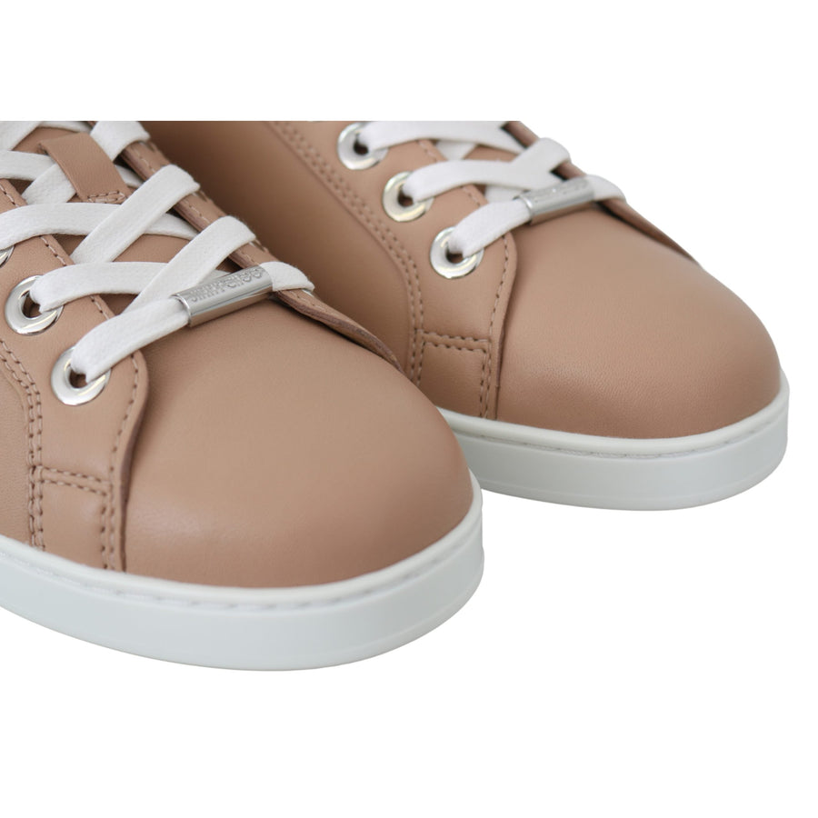 Jimmy Choo Powder Pink Nappa Leather Sneakers