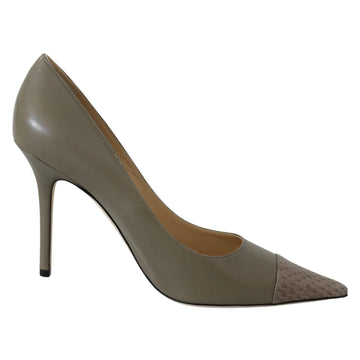 Jimmy Choo Elegant Pebble Green Pointed Toe Pumps