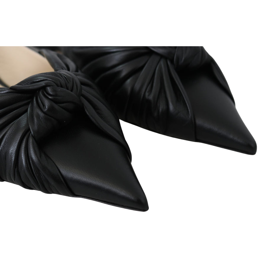 Jimmy Choo Elegant Pointed Toe Leather Flats