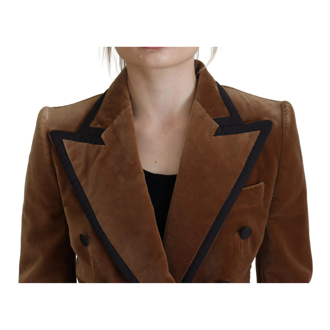 Dolce & Gabbana Elegant Double Breasted Brown Blazer Jacket