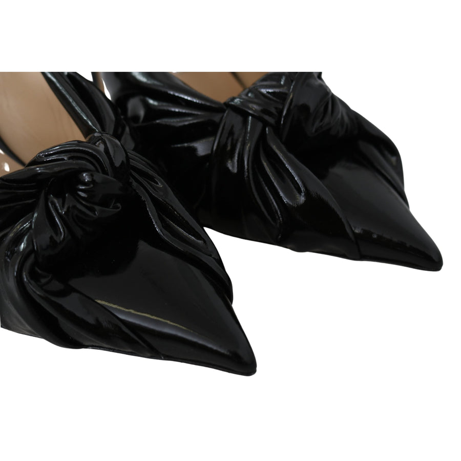 Jimmy Choo Elegant Black Leather Pointed Toe Pumps