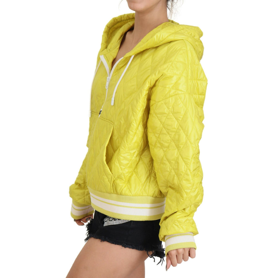 Dolce & Gabbana Elegant Yellow Hooded Jacket