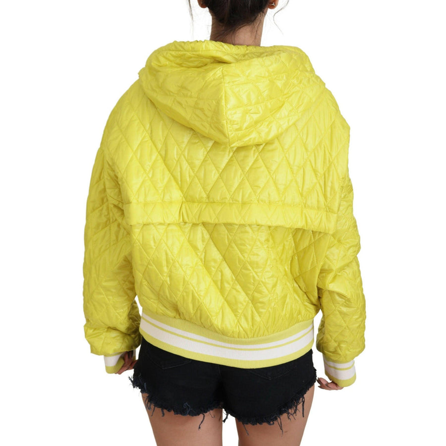 Dolce & Gabbana Elegant Yellow Hooded Jacket