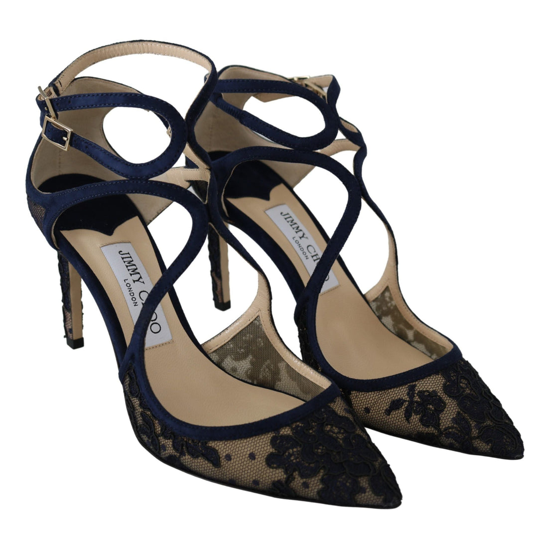 Jimmy Choo Navy Lancer Leather Pumps Elegance Unleashed