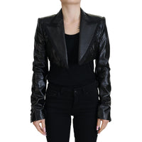 Dolce & Gabbana Elegant Cropped Black Designer Jacket