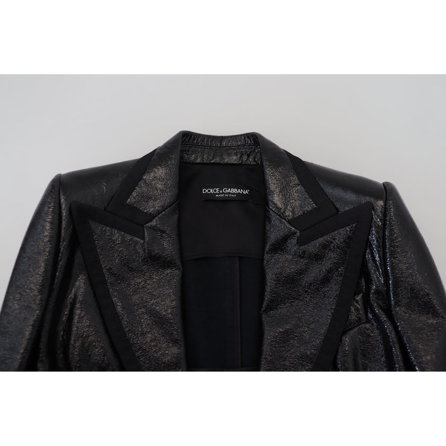 Dolce & Gabbana Elegant Cropped Black Designer Jacket