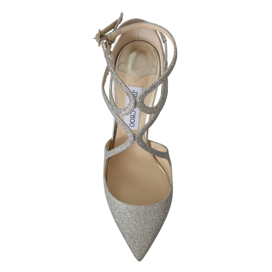 Jimmy Choo Platinum Ice Lancer Leather Pumps - Elegance Refined