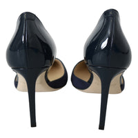 Jimmy Choo Elegant Navy Suede Pointed Toe Pumps