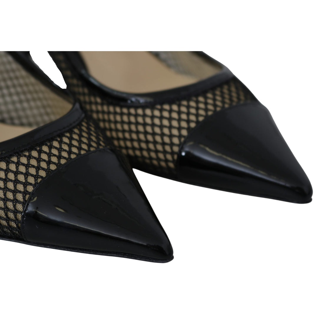 Jimmy Choo Chic Patent Mesh Pointed Pumps