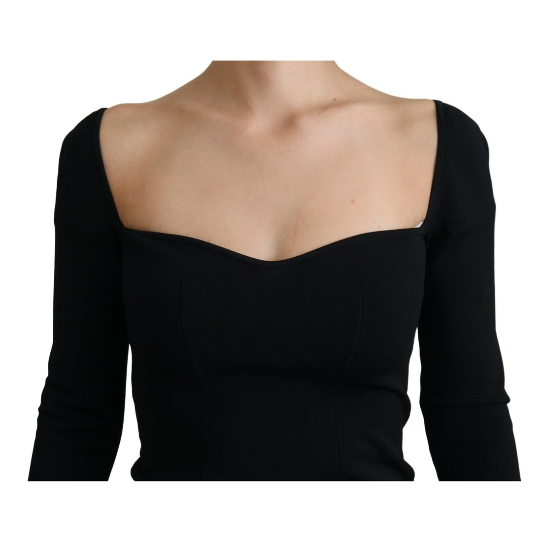 Dolce & Gabbana Elegant Sweetheart Neck Pullover Sweater