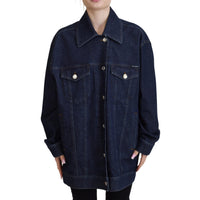 Dolce & Gabbana Elegant Blue Denim Button-Down Jacket