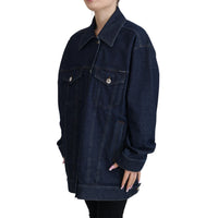 Dolce & Gabbana Elegant Blue Denim Button-Down Jacket