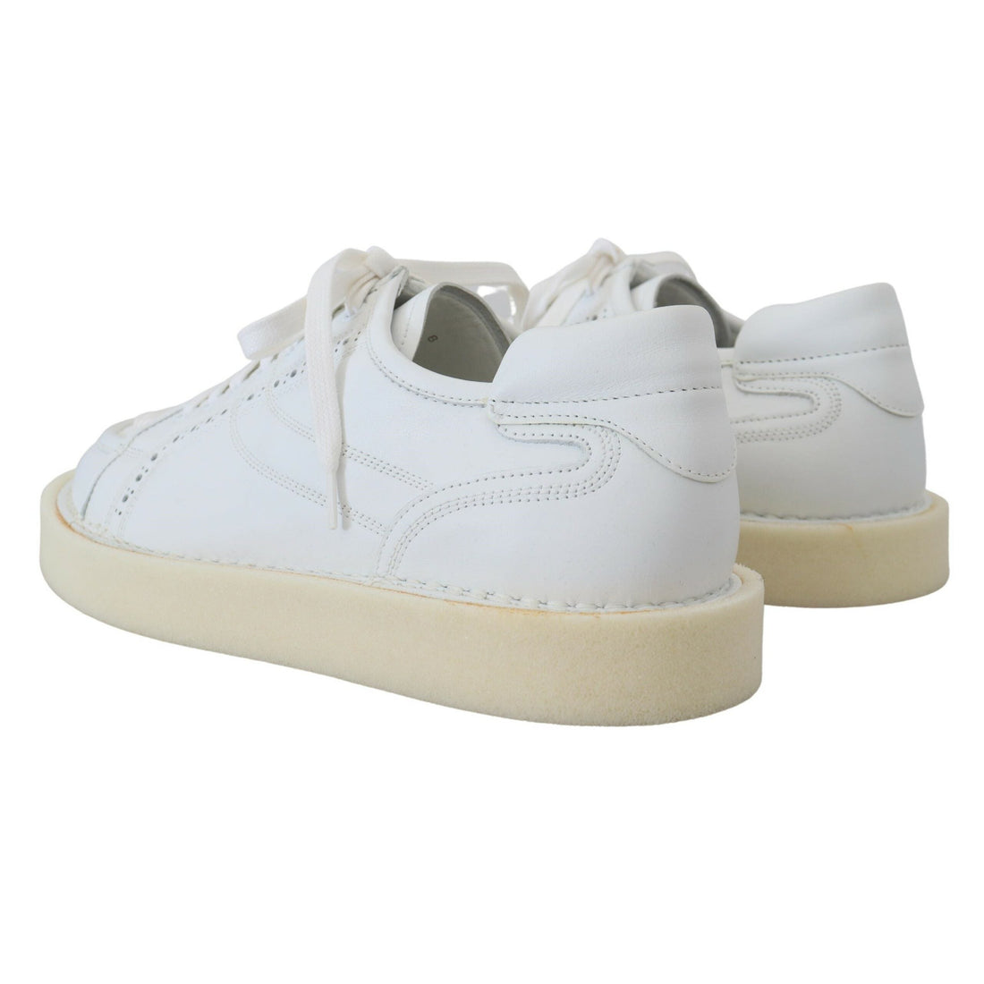 Dolce & Gabbana Elegant White Low Top Oxford Sneakers