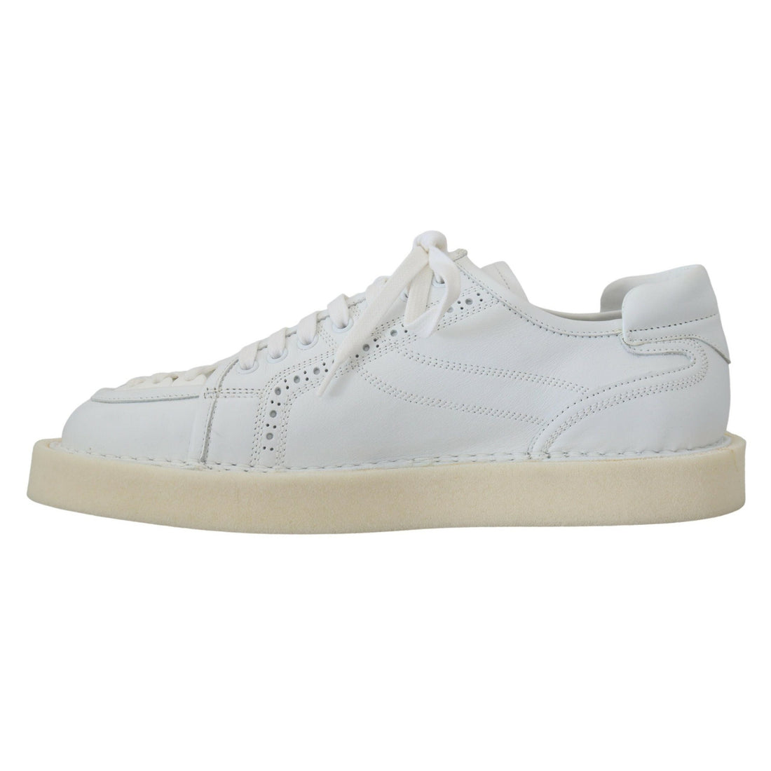 Dolce & Gabbana Elegant White Low Top Oxford Sneakers