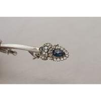 Dolce & Gabbana Elegant Sterling Silver Glass Brooch