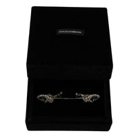 Dolce & Gabbana Elegant Sterling Silver Glass Brooch