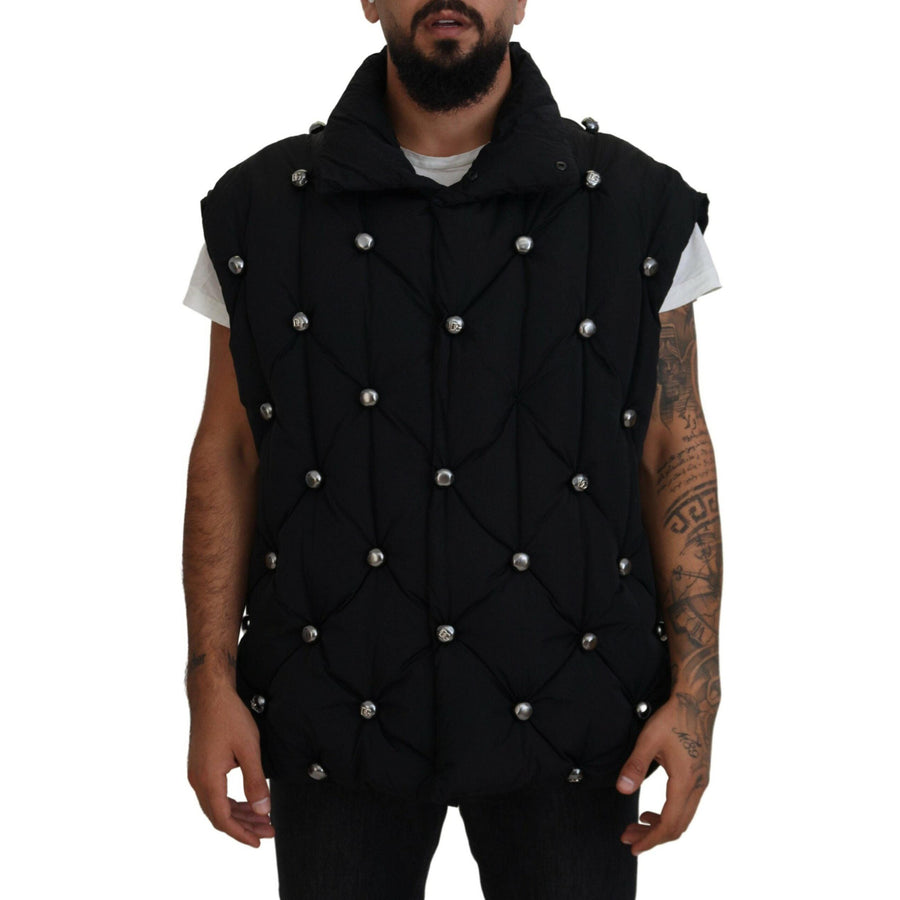 Dolce & Gabbana Elegant Black Sleeveless Vest Jacket