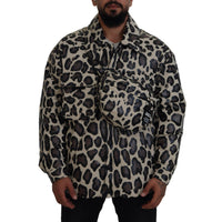 Dolce & Gabbana Multicolor Leopard Print Parka Jacket